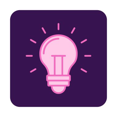 Ampul simgesi beyaz arkaplanda izole edildi 