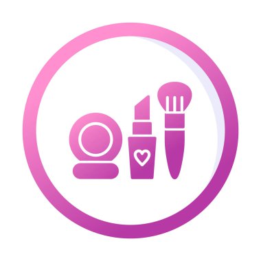 Makyaj araçları web simgesi, vektör illüstrasyonu