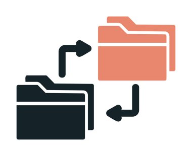 Basit Veri Kopyalama simgesi, vektör illüstrasyonu