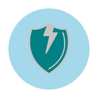 Kırık Kalkan simgesi. vektör illüstrasyonu 