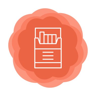 Sigara Kutusu Web simgesi, vektör illüstrasyonu 