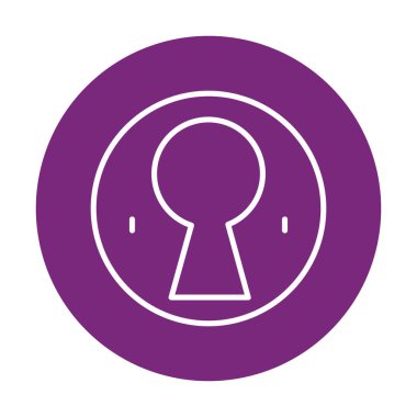 Anahtar deliği vektör çizimi, simge ögesi biçimi              