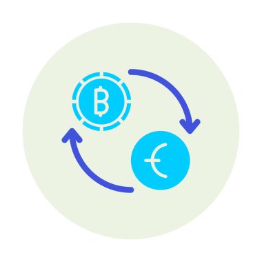 para birimi değişim simgesi, vektör illüstrasyonu