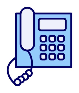 düz eski telefon vektör çizimi tasarımı