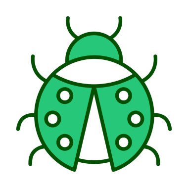  Basit grafik düz uğur böceği vektörü 