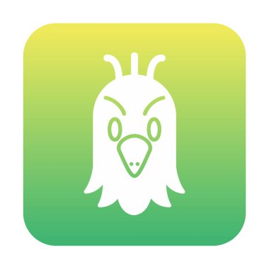 düz papağan başı logo vektör çizimi