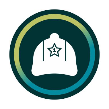 Bir numaralı simge ile kapağın vektör illüstrasyonu 