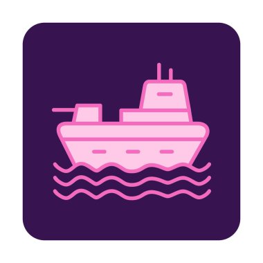 Gemi simgesi, vektör illüstrasyonu