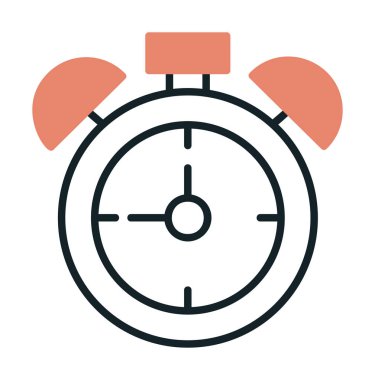 Alarm saati web simgesi, vektör illüstrasyonu