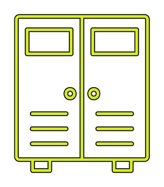 Lockers web simgesi, vektör illüstrasyonu                