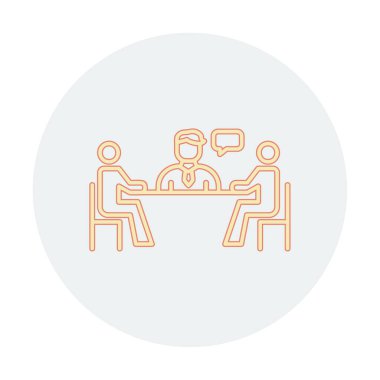 Basit iş Buluşma simgesi, vektör illüstrasyonu