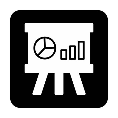 Whiteboard simgesinin vektör illüstrasyonu