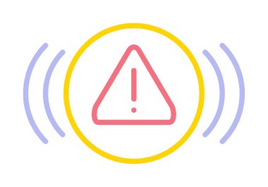 uyarı işareti simgesi, vektör illüstrasyonu  