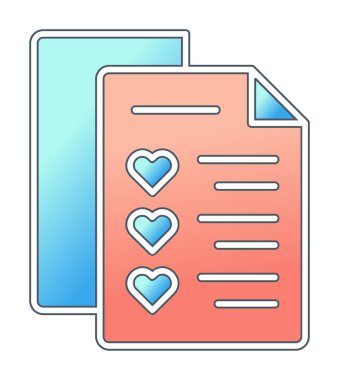 Dilek listesi. Web simgesi basit illüstrasyon 