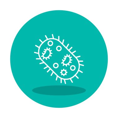 düz mikroorganizma ikon vektör çizimi 