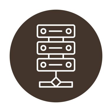 Ağ sunucu simgesinin vektör illüstrasyonu 