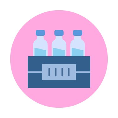 Su şişeleri. Web simgesi basit illüstrasyon 