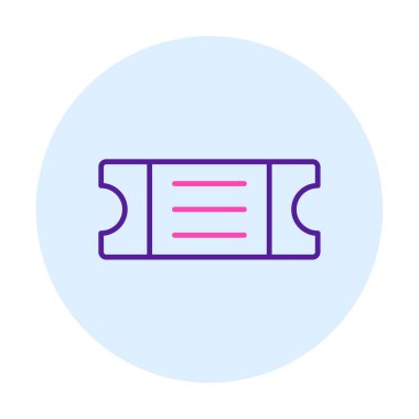 bilet simgesi, vektör illüstrasyonu basit tasarım