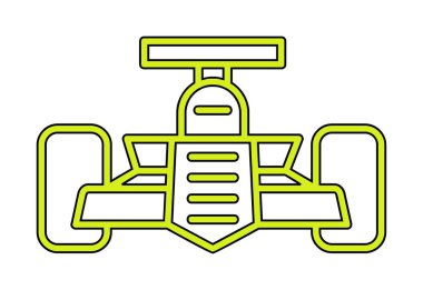 Yarış arabası ikonu vektör çizimi