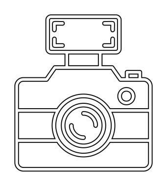 fotoğraf makinesi simgesi, vektör illüstrasyonu