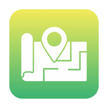 Konum iğnesi, vektör illüstrasyonlu harita simgesi