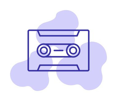 Kaset. Web simgesi basit illüstrasyon                               