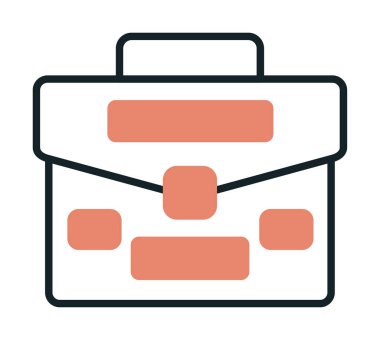 Çanta. Web simgesi basit illüstrasyon  