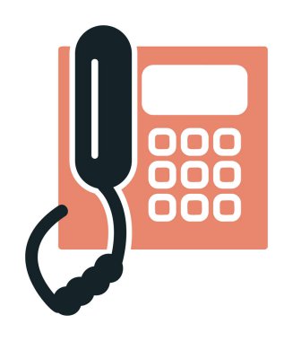 düz eski telefon vektör çizimi tasarımı