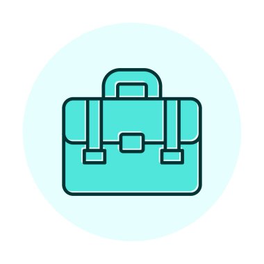 Çanta. Web simgesi basit illüstrasyon  