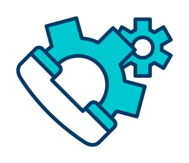 Basit Çağrı Ayarları simgesi, vektör illüstrasyonu