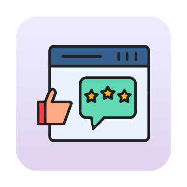 Basit düz geribildirim simgesi vektör illüstrasyon tasarımı