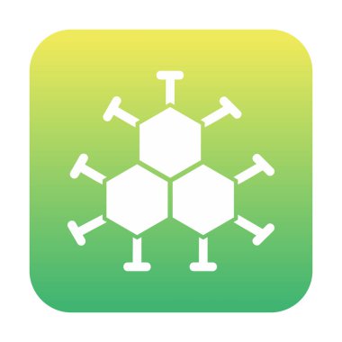 Basit molekül simgesi, vektör illüstrasyonu