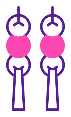 Dango tatlı ikonu, Japon mutfağı, vektör illüstrasyonu 