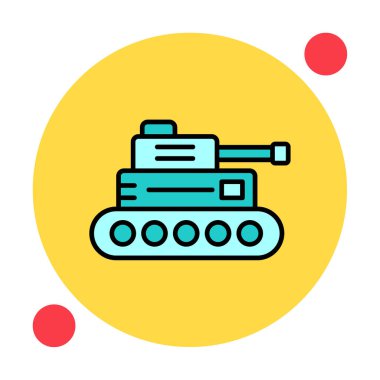 askeri tank simgesi vektör illüstrasyon