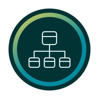 Modern Akış Çizelgesi simgesinin vektör çizimi                            