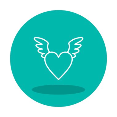 Melek Kalbi ikonu, vektör illüstrasyonu 