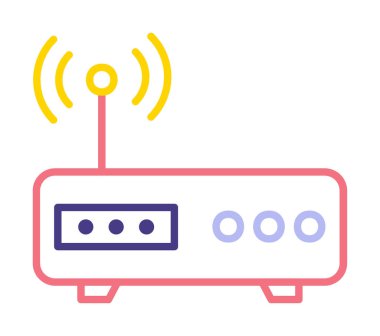 Basit Modem simgesi vektör illüstrasyonu