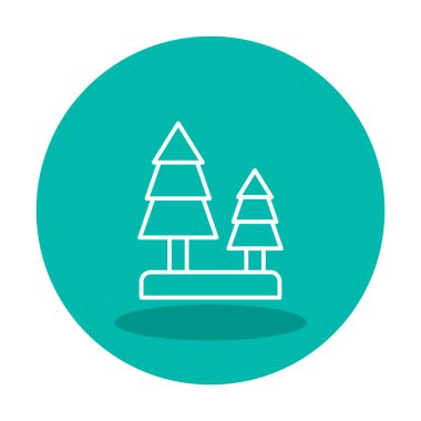 Orman ikonu vektör illüstrasyonu 