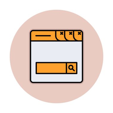 Basit Düz Arama Çubuğu vektör illüstrasyon tasarımı