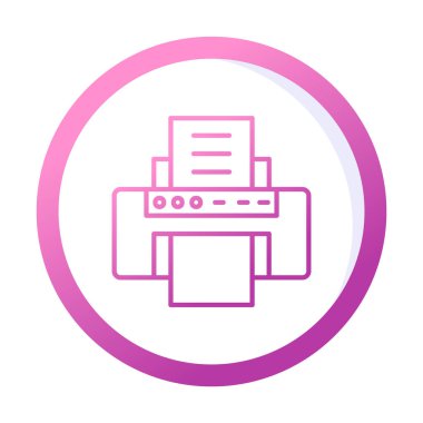 Yazıcı simgesi vektör illüstrasyonu