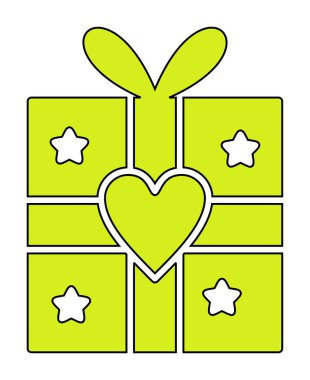 hediye kutusu ikon vektör çizimi tasarımı 