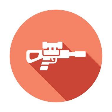 Basit Keskin Nişancı Tüfeği simgesi, vektör çizimi