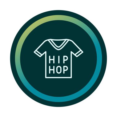 Hip hop metniyle Jersey, vektör illüstrasyonu  