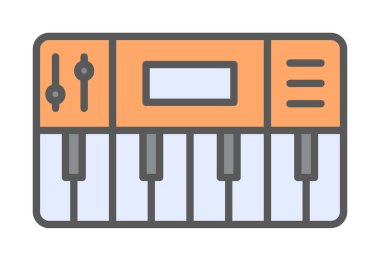  Basit Sentezleyici simge vektör illüstrasyonu