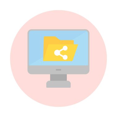 Basit Dosya Paylaşımı simgesi, vektör illüstrasyonu