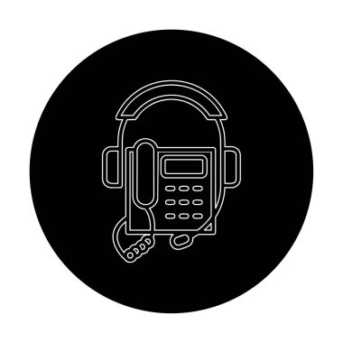 düz eski telefon vektör çizimi tasarımı