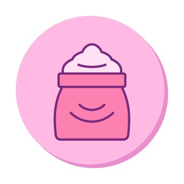 Şeker düzlüğü simgesi, vektör illüstrasyonu  