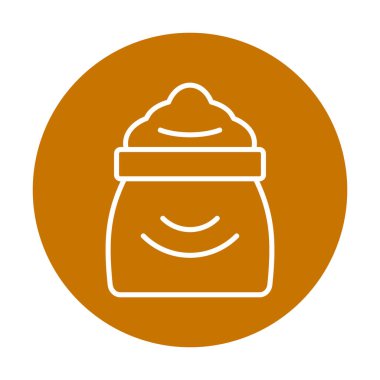 Şeker düzlüğü simgesi, vektör illüstrasyonu  