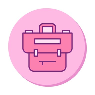 Çanta. Web simgesi basit illüstrasyon  