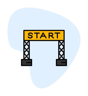 satır simge vektör çizim başlatmak